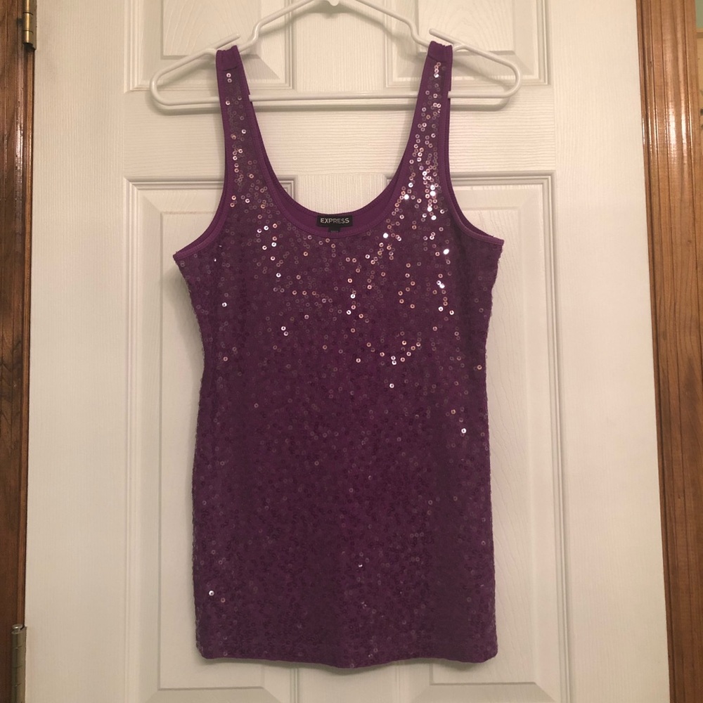 Purple Sequin Tank 💜